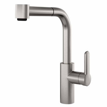 JULIEN Pure Contemporary Kitchen Faucet with Pull-Down Sprayhead in Brushed Platinum