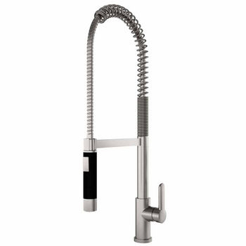 JULIEN Sky Contemporary Kitchen Faucet with Swivel Spout Handle in Brushed Platinum