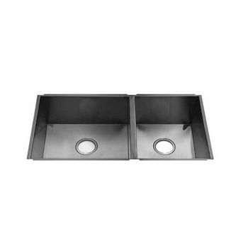 JULIEN UrbanEdge Collection Undermount Sink with Double Bowl, Larger Left Bowl, 16 Gauge Stainless Steel