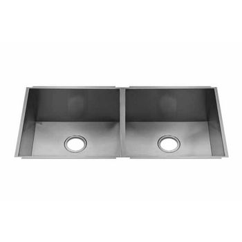 JULIEN UrbanEdge Collection Undermount Sink with Double Bowl, 16 Gauge Stainless Steel