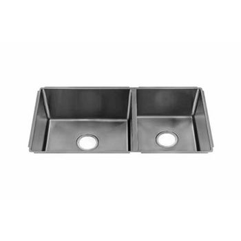 JULIEN J18 Collection Undermount Sink with Double Bowl, Larger Left Bowl, 18 Gauge Stainless Steel