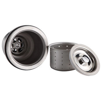 Kraus Stainless Steel Basket Strainer and Strainer Combo, Stainless Steel