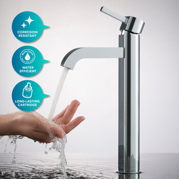 KRAUS Sink w / Chrome Faucet Faucet Features