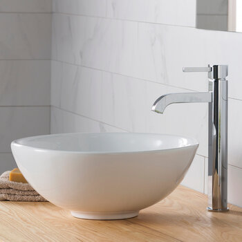 KRAUS Sink w/ Chrome Faucet Side View