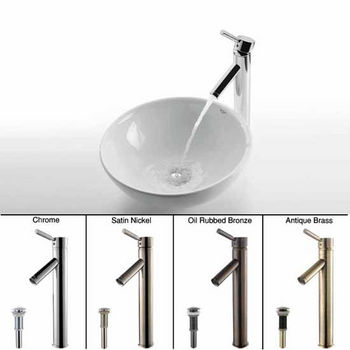 Bathroom Sink & Faucet Sets - Stainless Steel and Glass Vessel Sets ...