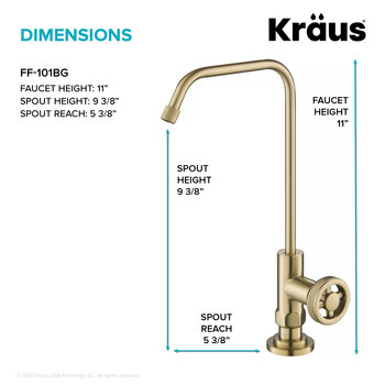 Kraus Purita#8482 2-Stage Under-Sink Filtration System with Urbix#8482 Single Handle Drinking Water Filter Faucet