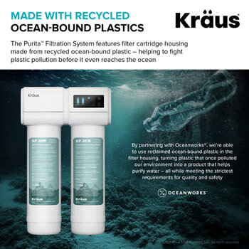 Kraus Britt™ 2-in-1 Commercial Style Pull-Down Single Handle Water Filter Kitchen Faucet with Purita™ 2-Stage Under-Sink Filtration System, Made With Recycled