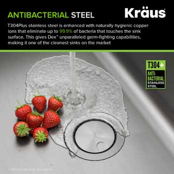Kraus Dex Series Antibacterial Steel