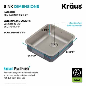Kraus 17'' Sink Dimensions