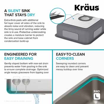 Kraus Dex Series Engineered for Easy Drainage