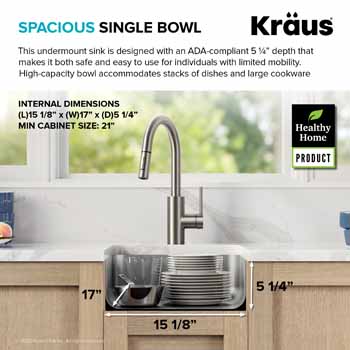 Kraus Dex Series Spacious Series Bowl