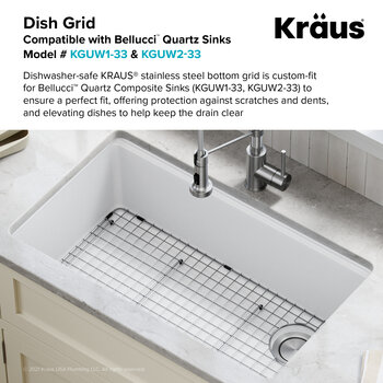 Kraus Bellucci™ Series 28'' Grid Compatible Sink Info