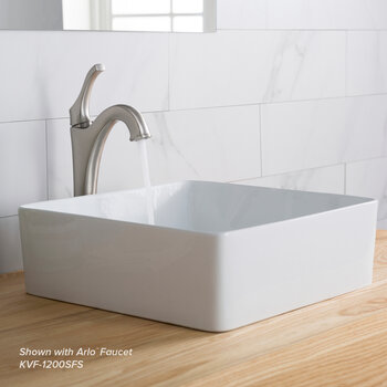 KRAUS 15-5/8" Sink White Angle On View