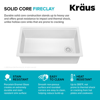 KRAUS Solid Core Fireclay