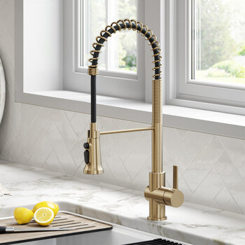 KRAUS Brushed Gold Angle View