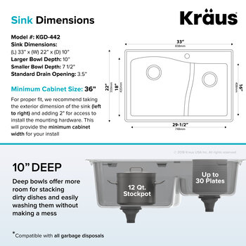 KRAUS 33" Dimensions