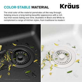 Kraus Bellucci™ 33'' Workstation Drop In Retrofit Farmhouse Single Bowl Granite Kitchen Sink with Accessories, Metallic Black Color Stable Material