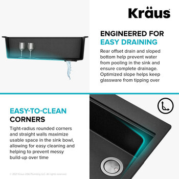 KRAUS Engineered For Easy Draining