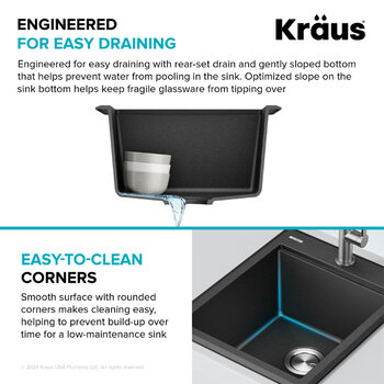 Kraus Bellucci Collection Engineered for Easy Draining