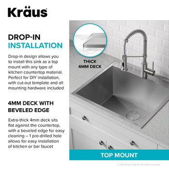 KRAUS Standart PRO™ Drop-In Installation Info