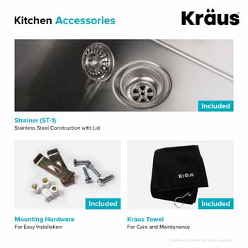 KRAUS Standart PRO™ Included Kitchen Accessories