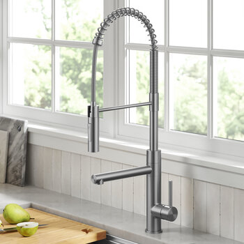 KRAUS Artec Pro™ Commercial Style Pull-Down Single Handle Kitchen Faucet with Pot Filler in Spot Free Stainless Steel