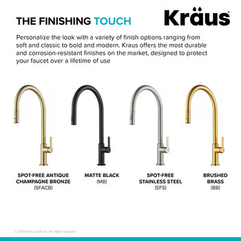 KRAUS Brushed Brass Finishing Touch Info