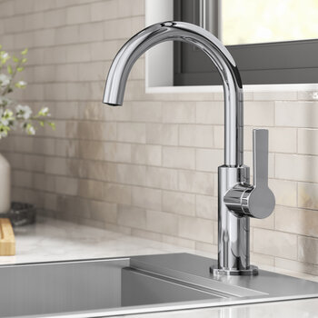 KRAUS Oletto™ Single Handle Kitchen Bar Faucet in Chrome
