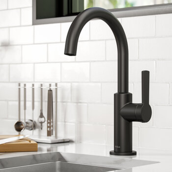 KRAUS Oletto™ Single Handle Kitchen Bar Faucet in Matte Black