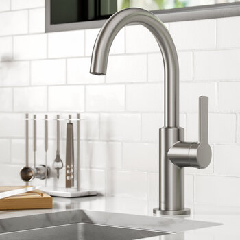 KRAUS Oletto™ Single Handle Kitchen Bar Faucet in Spot Free Stainless Steel
