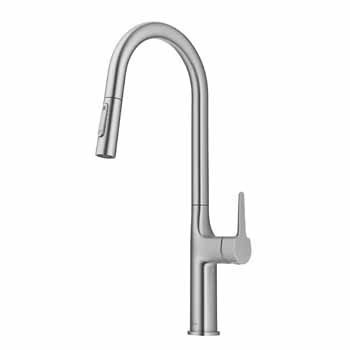 Kraus Stainless Steel Tall Oletto Kitchen Faucet Display View