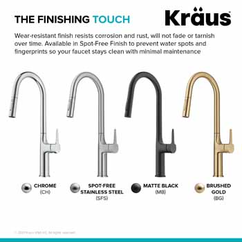 Kraus Oletto Kitchen Faucet Finish Types