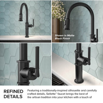 KRAUS Sellette™ Traditional Industrial Pull-Down Single Handle Kitchen Faucet, Refined Details