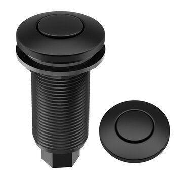 Kraus Garbage Disposal Air Switch Kit in Matte Black with Push Button, AC Adapter, Power Cord, and Air Tube Included