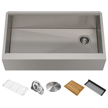 KRAUS 36" Farmhouse Sink Included Items