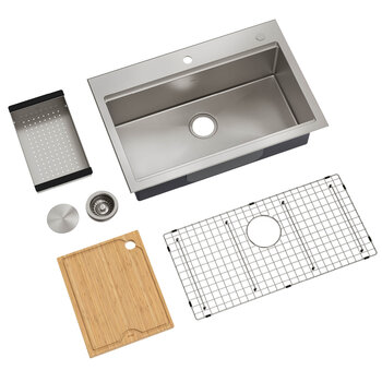 KRAUS 32" Sink Stainless Steel Included Items
