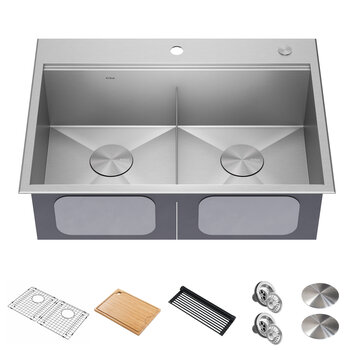KRAUS 30" Sink Stainless Steel Included Items