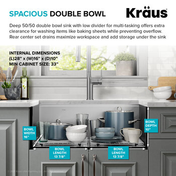 KRAUS Spacious Double Bowl