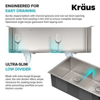 KRAUS Engineered For Easy Draining