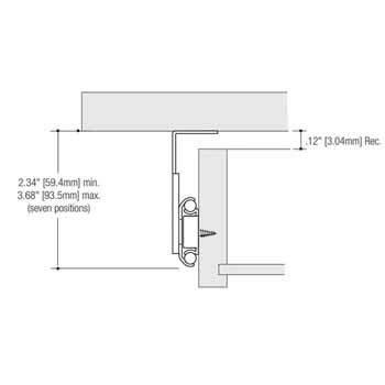 Pencil Drawer Mount 75 lb Ball Bearing, 3/4 Extension Slide with ...