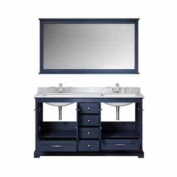 Lexora Home 60" Vanity - Full Set Bathroom Set In Navy Blue