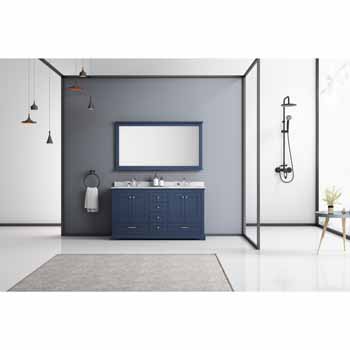 Lexora Home 60" Vanity Bathroom Set In Navy Blue