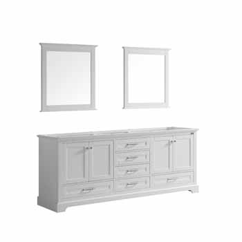 White - Base Cabinet With Mirrors