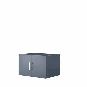 Lexora Home Geneva 30" Dark Grey Vanity Base Cabinet Only, 29-1/4"W x 21-1/2"D x 18-1/4"H