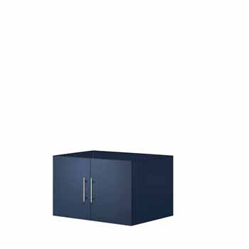 Lexora Home Geneva 30" Navy Blue Vanity Base Cabinet Only, 29-1/4"W x 21-1/2"D x 18-1/4"H