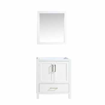 White - Base Cabinet With Mirrors