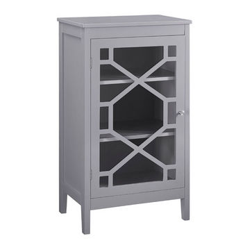 650211 Fetti Small Freestanding Cabinet In Gray Or White With