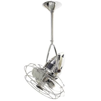 Polished Chrome with Metal Blades & Decorative Cages