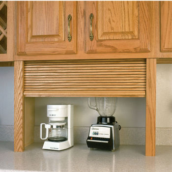 Appliance Garage Wood Tambour Kitchen Straight Appliance Garage By Omega National Kitchensource Com