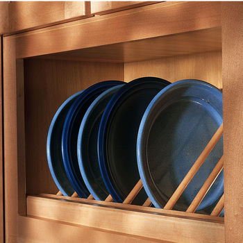 Cabinet Accessories - Ready to Assemble Solid Wood Plate Display Rack Kit  by Omega National at